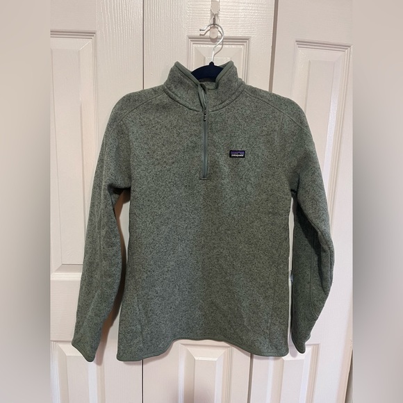 Patagonia Better Sweater 1/4 Zip Ellwood.Green Size Large - Picture 2 of 4